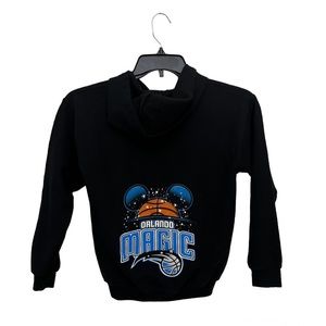 Vintage Disney Orlando Magic NBA Kids Black Basketball Full-Zip Hoodie Size L